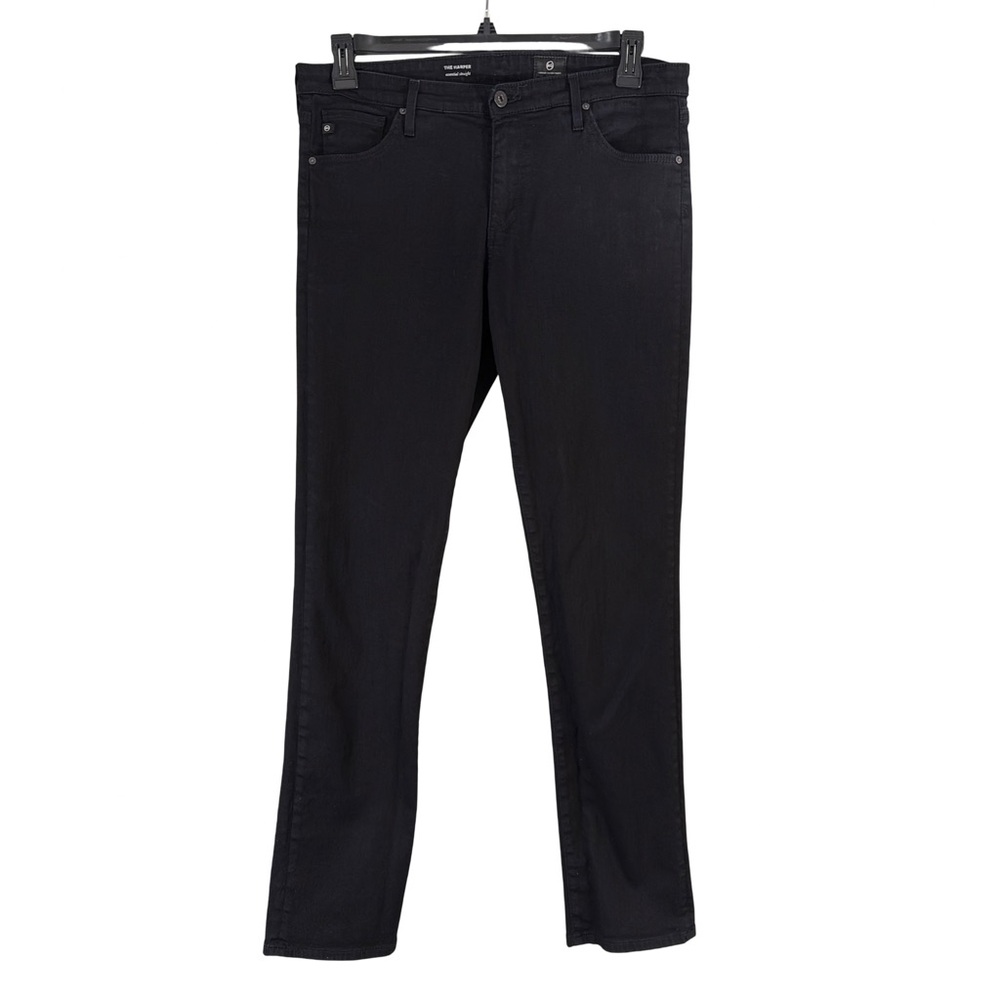 AG Harper Essential Straight Leg Black Jeans - Picture 1 of 5